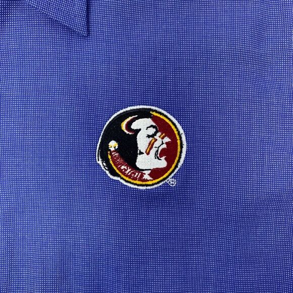 FSU Cutter & Buck NWT Women's Shirt  Blue Oxford Long Sleeve Button Up‎ Size L - Picture 6 of 8